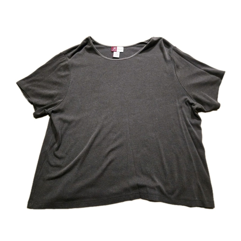 Jm Collection Top Shirt Short‎ Sleeve Brown Womens Sz 3X